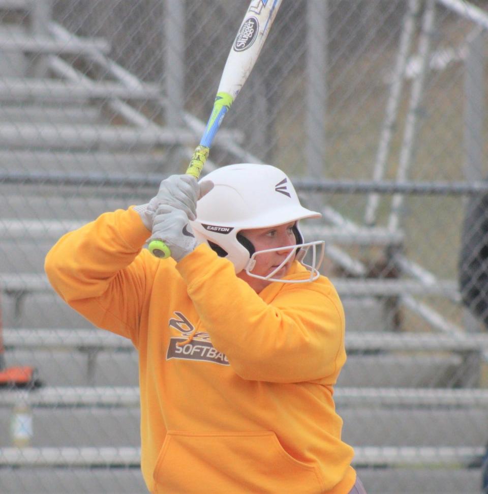 Pellston senior Megan Bricker is a solid first baseman and a powerful hitter for the Hornets.
