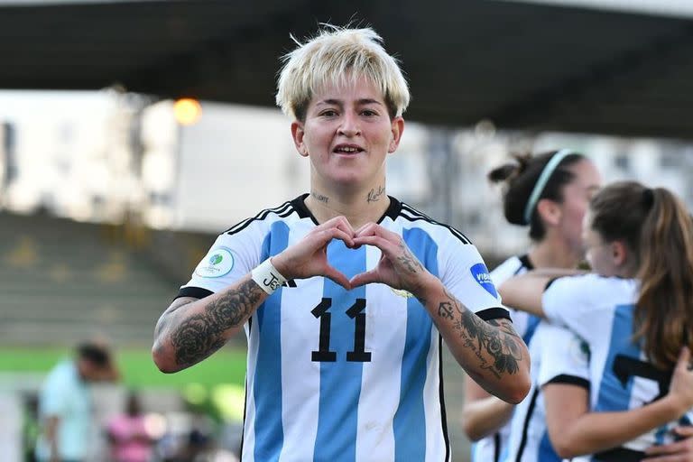 Yamila Rodríguez es una de las cuatro delanteras que tiene Germán Portanova en la selección argentina para el Mundial 2023