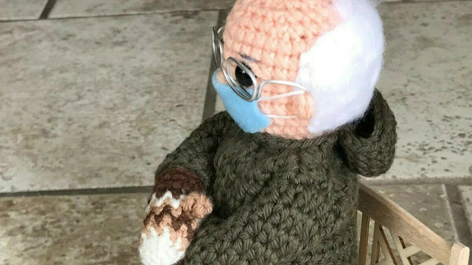 Bernie Sanders Crochet Doll