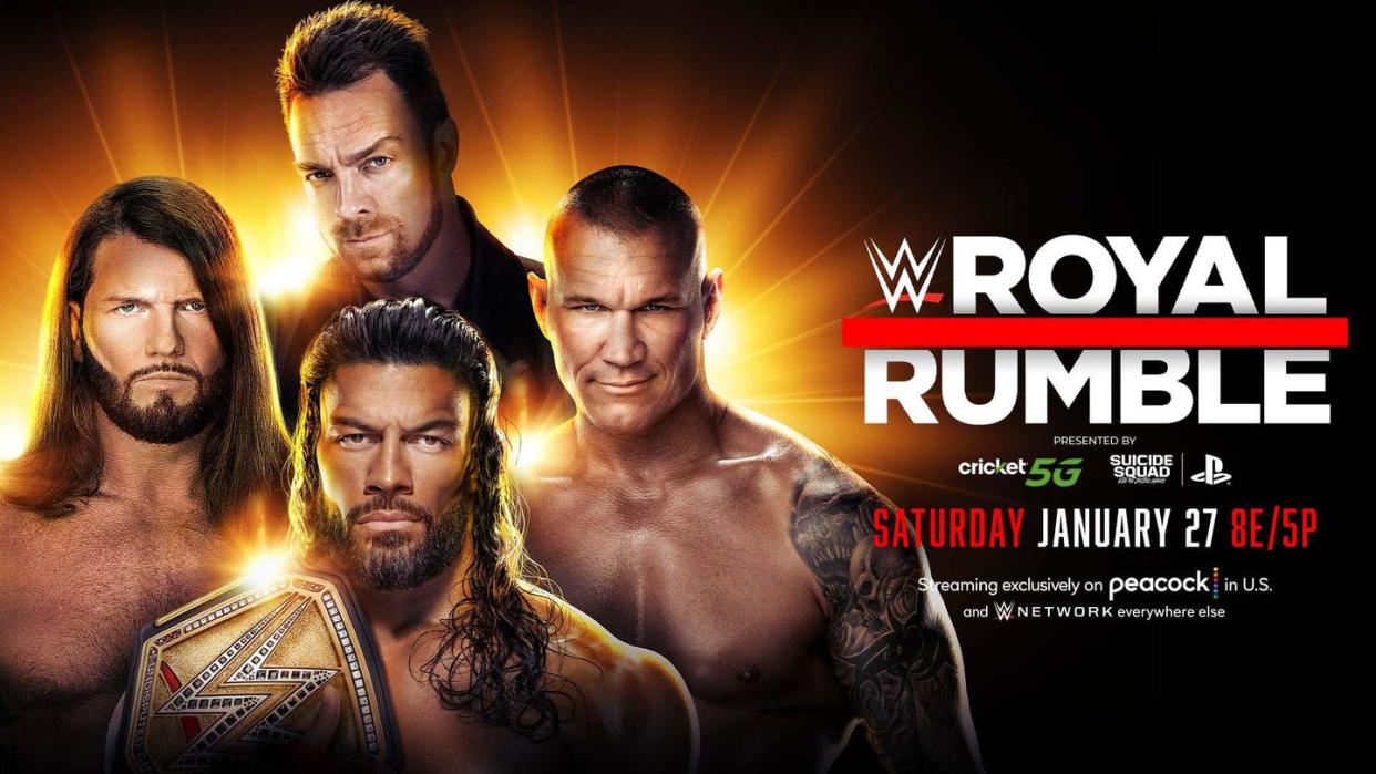 royal rumble 2024 roman reign vs randy orton vs aj styles vs la knight