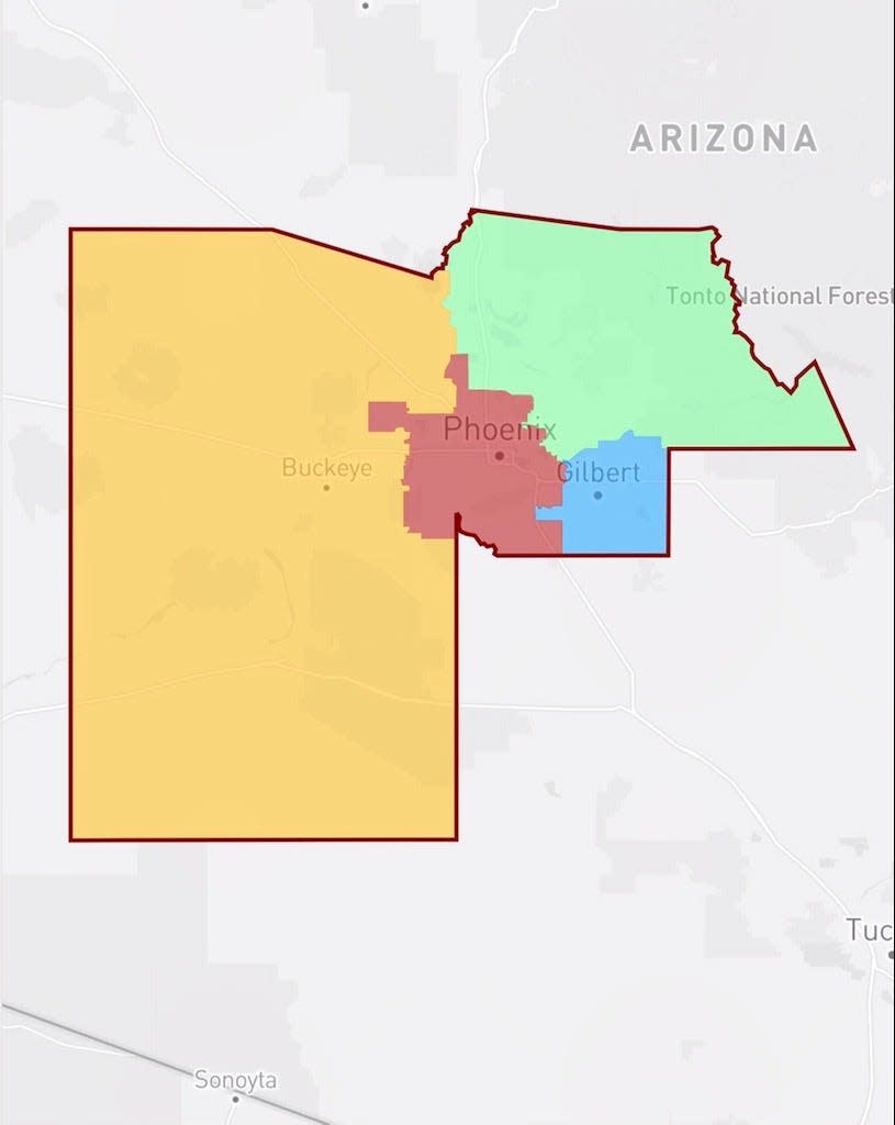 This is Sen. Jake Hoffman's 2022 proposal to break Maricopa County into four counties. He and Rep. Alexander Kolodin are again proposing to split the county this year.