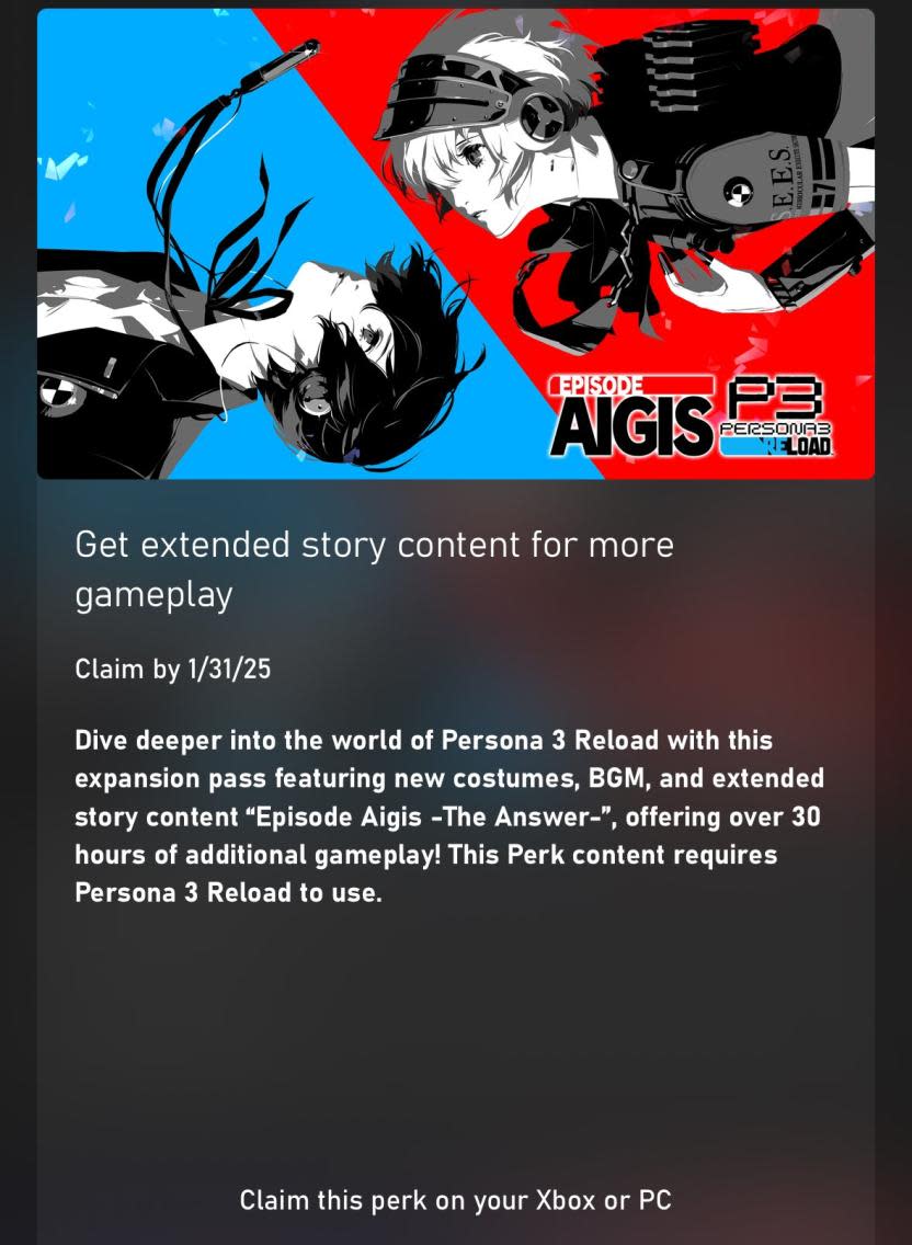 Xbox Game Pass Ultimate tiene una genial recompensa para los fans de Persona