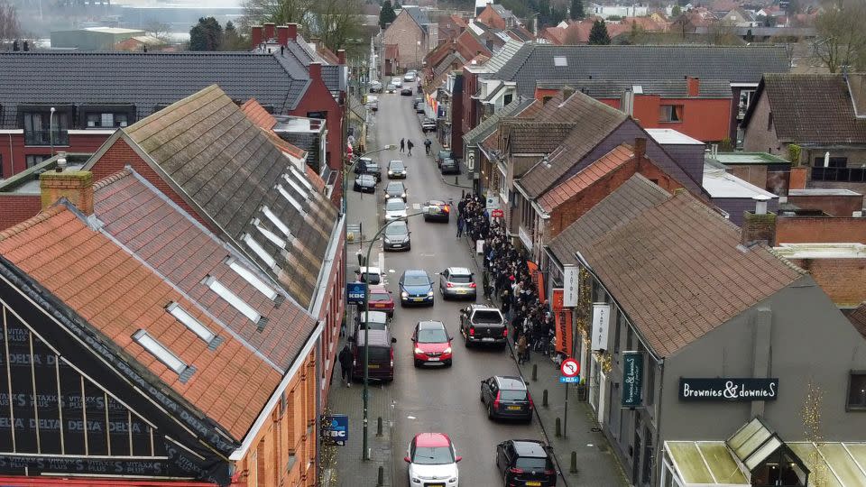 Netherlanders came to the Belgian side of Baarle in 2021 to buy New Year's fireworks after the Dutch government banned their sale and use during the Covid pandemic. - Dursun Aydemir/Anadolu Agency/Getty Images