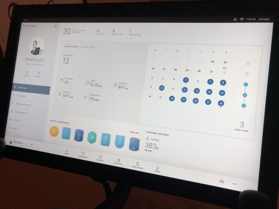 The Peloton bike collects some great data. 