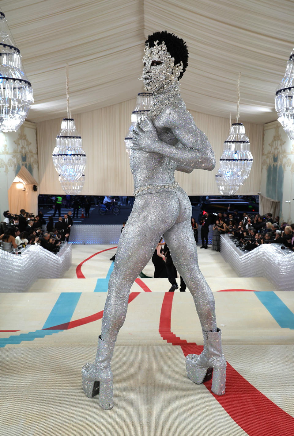 NEW YORK, NEW YORK - MAY 01: Lil Nas X attends The 2023 Met Gala Celebrating "Karl Lagerfeld: A Line Of Beauty" at The Metropolitan Museum of Art on May 01, 2023 in New York City. (Photo by Kevin Mazur/MG23/Getty Images for The Met Museum/Vogue)