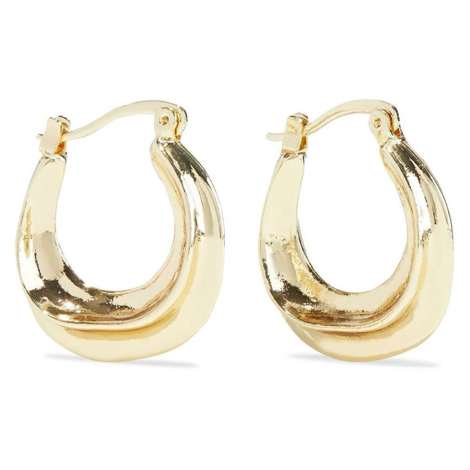 5) Kerria Gold-Plated Hoop Earrings