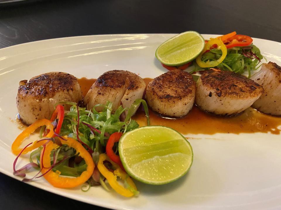 Diver sea scallops from Prism steakhouse at Hollywood Casino at Greektown.