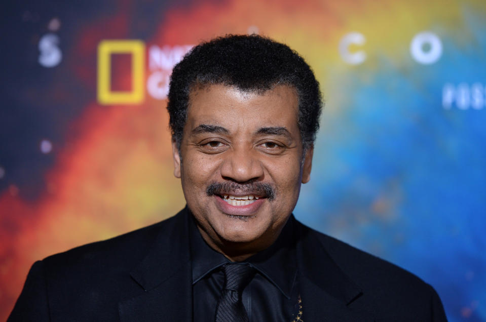 WESTWOOD, CALIFORNIA - FEBRUARY 26: Astrophysicist Neil deGrasse Tyson arrives at National Geographic's "Cosmos: Possible Worlds" Los Angeles Premiere at Royce Hall, UCLA on February 26, 2020 in Westwood, California. (Photo by Amanda Edwards/Getty Images)