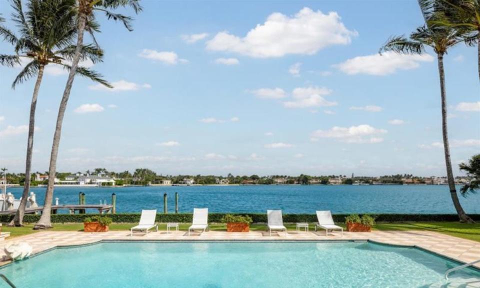 The home of Bob Vila and his wife, Diana Barrett, in Pam Beach faces about 175 feet of waterfront on the Intracoastal Waterway. The property on Everglades Island just entered the market at $52.9 million