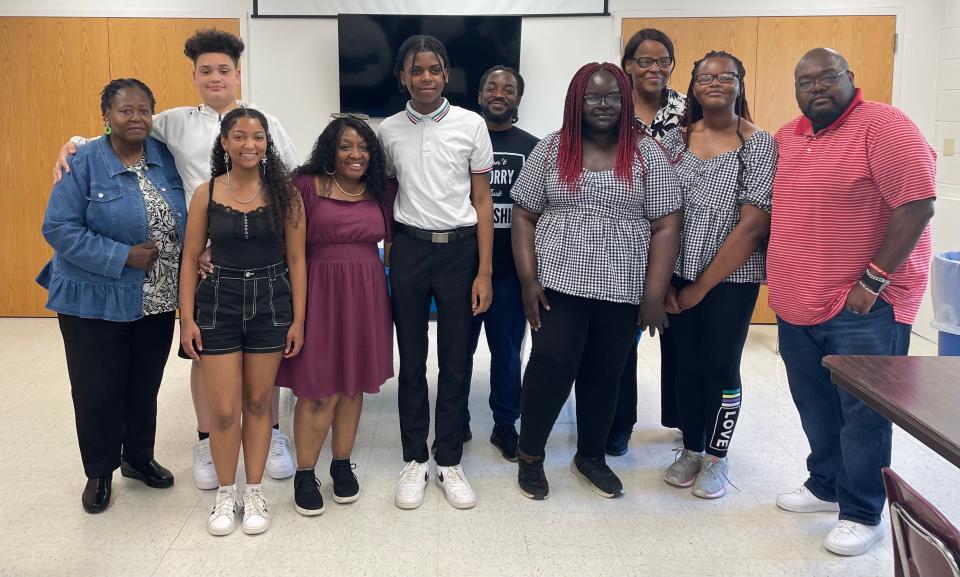 Winners and their families at the NAACP 2024 Black History Month essay competition, Oak Ridge.