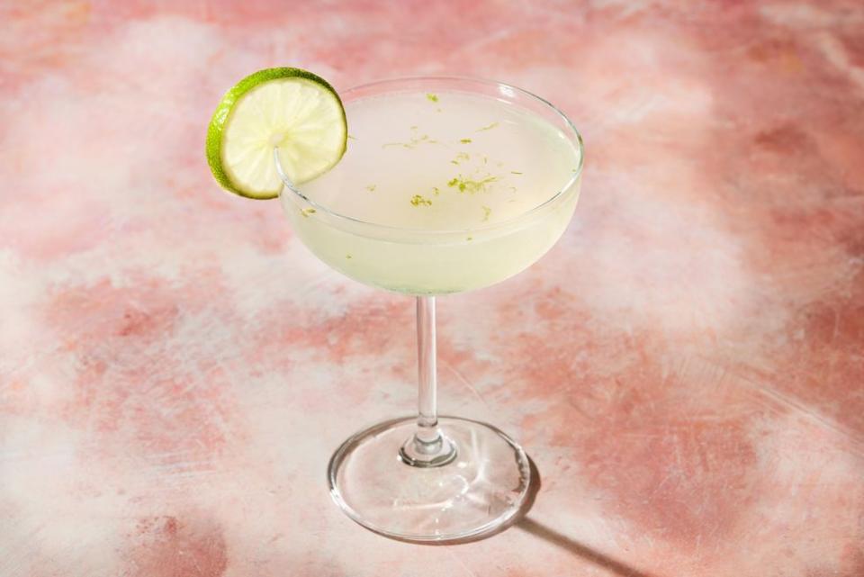 <p>This cocktail couldn't be simpler with only 3 ingredients, shaken and served. We love garnishing with a lime wheel and a bit of lime zest to get some of the intense lime taste that comes from the oils that are released when zested.</p><p>Get the <strong><a href="https://www.delish.com/cooking/recipe-ideas/a36946113/gimlet-recipe/" rel="nofollow noopener" target="_blank" data-ylk="slk:Gimlet recipe;elm:context_link;itc:0;sec:content-canvas" class="link ">Gimlet recipe</a></strong>. </p>