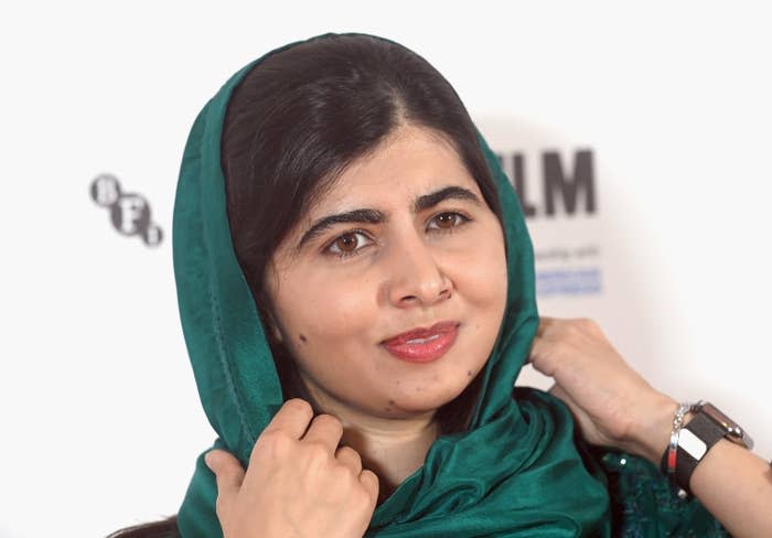 Malala Yousafzai attends the Glass Onion: A Knives Out Mystery European premiere on the closing night of the 66th BFI London Film Festival on October 16, 2022, in London, England.