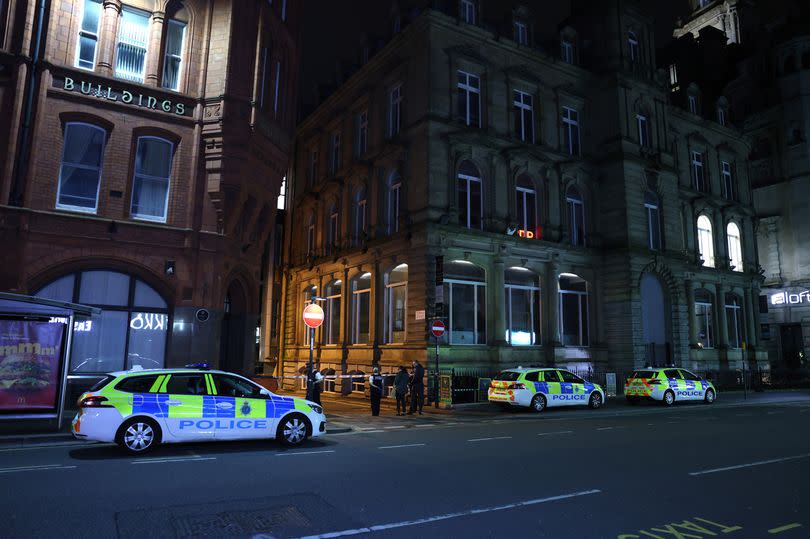 Police on Temple Street in Liverpool city centre earlier this week