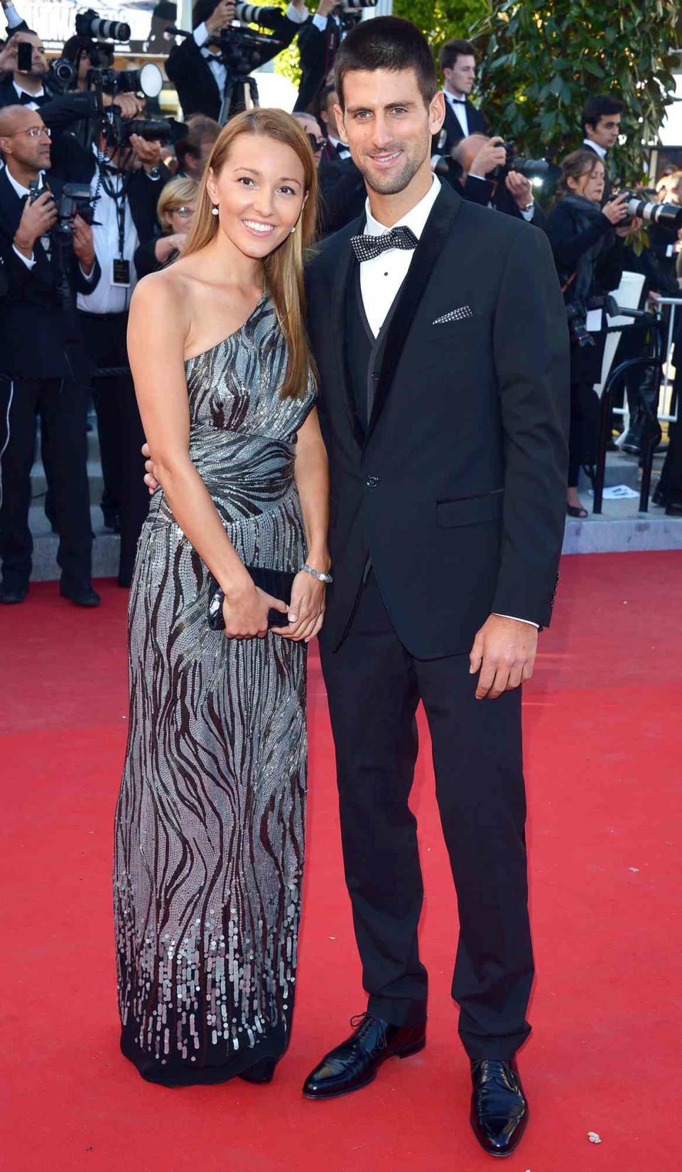 Jelena Ristic and tennis player Novak Djokovic attend the &quot;Killing Them Softly&quot; Premiere during the 65th Annual Cannes Film Festival at Palais des Festivals on May 22, 2012 in Cannes, France