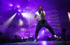 Dolby na targach CES rozpoczął się koncertem Imagine Dragons na żywo w Dolby Atmos w Dolby Live at Park MGM, w czwartek, 5 stycznia 2023 r., w Las Vegas.  Z koncertu skorzystała Fundacja Tylera Robinsona i ponad 35 lokalnych organizacji charytatywnych w Las Vegas.  Zdjęcie: Eric Jamieson/Invision dla obrazów Dolby/AP