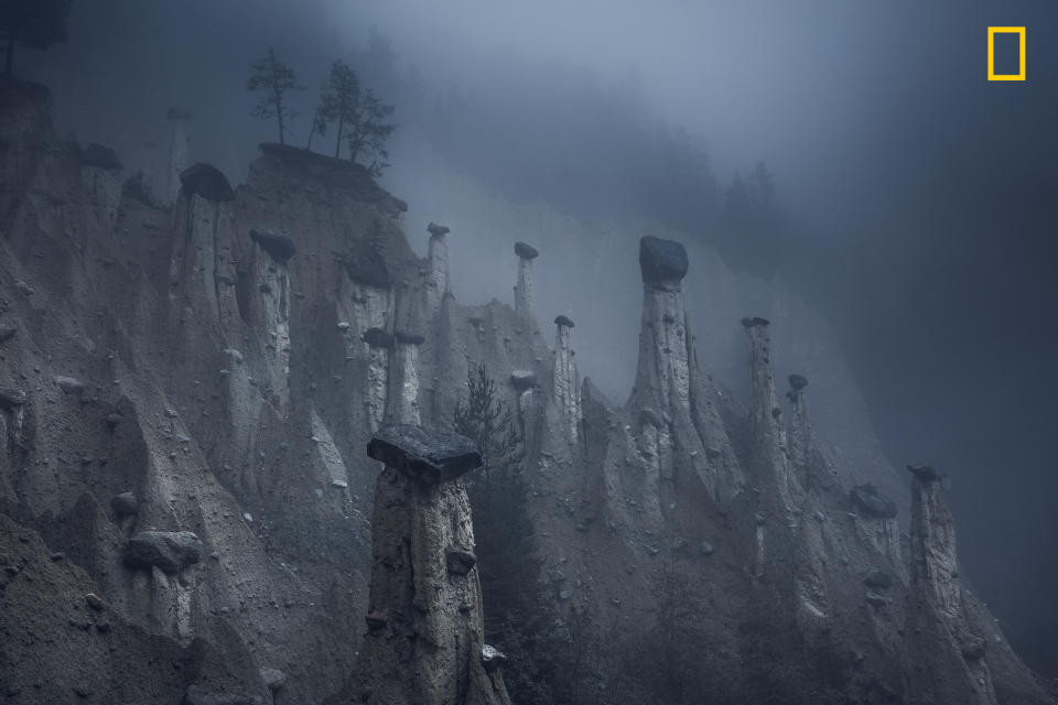 <strong>Third Place: "Mars"<br /></strong><br />"These natural sand towers, capped with large stones, are known as the Earth Pyramids of Platten. They are situated in northern Italy&rsquo;s South Tyrol region. Formed centuries ago after several storms and landslides, these land formations look like a landscape from outer space and continuously change over the years and, more accurately, over seasons. This natural phenomenon is the result of a continuous alternation between periods of torrential rain and drought, which have caused the erosion of the terrain and the formation of these pinnacles. As the seasons change, the temperatures move between extremes and storms affect the area, pyramids disappear over time, while new pinnacles form as well."