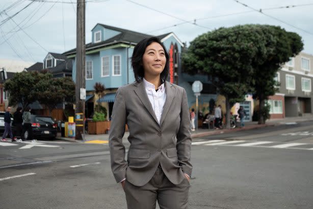 Cyn Wang, a progressive and San Francisco native, became involved in local education politics when she observed the emotional toll that school closures were inflicting on her young daughter. (San Francisco Parents Coalition)