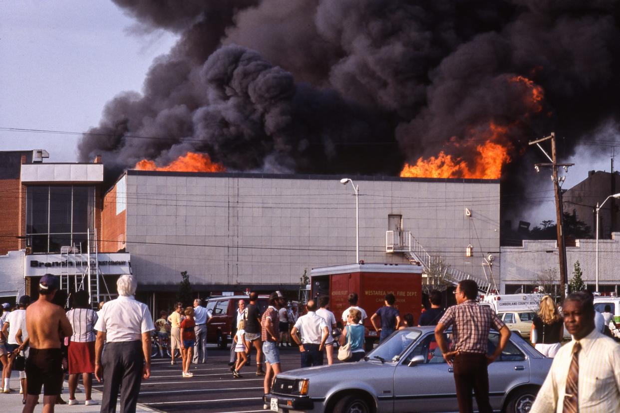 On Aug. 5, 1984, a fire destroyed the abandoned Belks-Hensdale department store on Downtown Fayetteville. At the time Fayetteville fire officials theorized that the fire was set by “derelicts” to cook food. The homeless sometimes used the building for shelter, although its doors and windows had been boarded up.