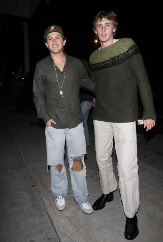 LOS ANGELES, CA - OCTOBER 20: Deacon Reese Phillippe (L) and Magnus Ferrell are seen on October 20, 2023 in Los Angeles, California.<p>jfizzy/Star Max/Getty Images</p>