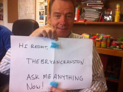 Bryan Cranston Breaking Bad Reddit AMA Twitter