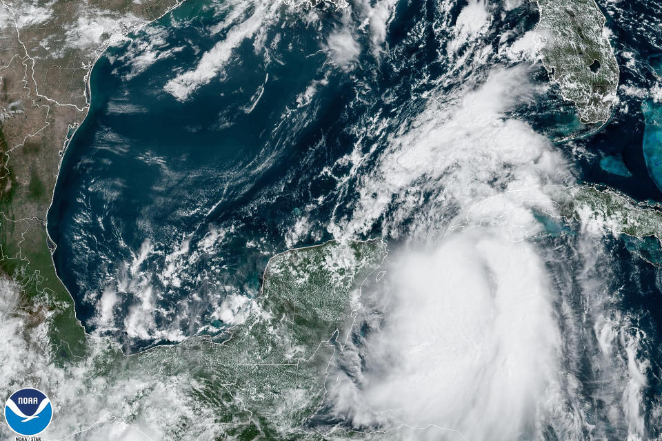 Tropical Storm Idalia approaching Cuba on Aug. 28, 2023. (NOAA)