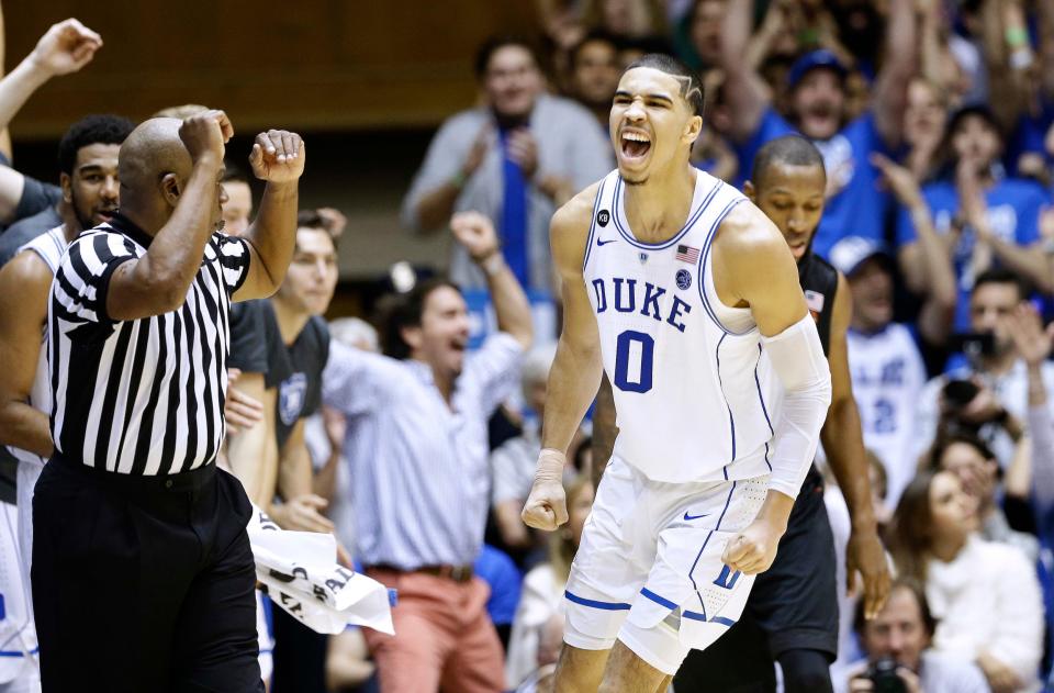 Jayson Tatum with the Duke Blue Devils.