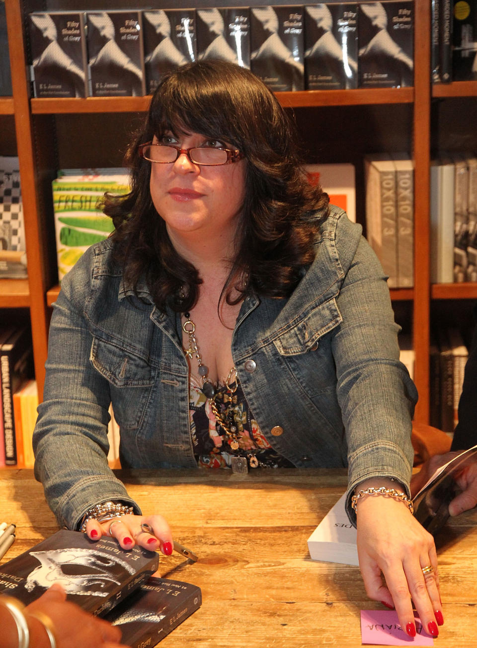 CORAL GABLES, FL - APRIL 29:  E.L.James greets fans and signs copies of her book 