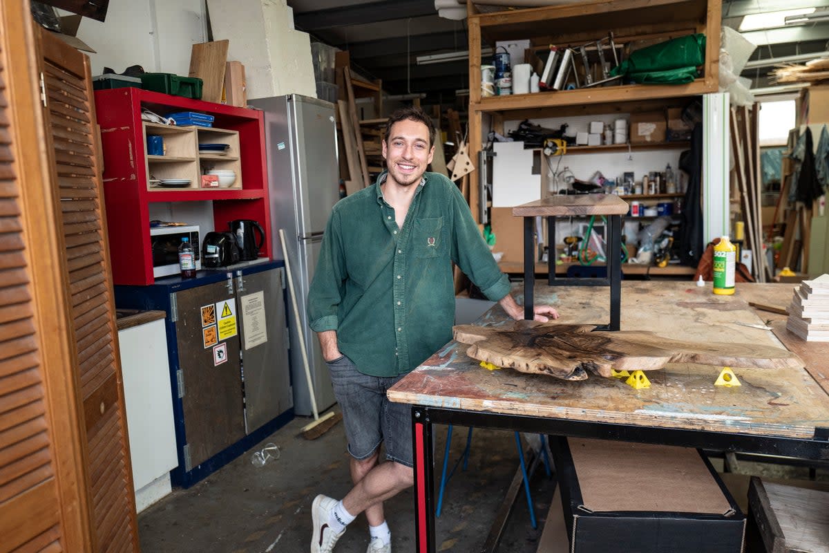 Richard Trevor at his studio in Blackhorse Road  (Daniel Hambury/Stella Pictures Ltd)