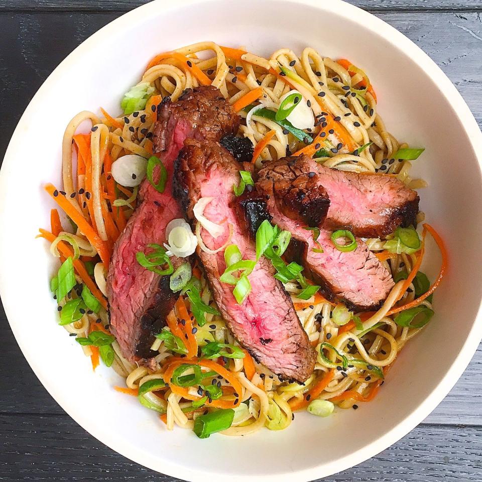 Soba Noodle Salad with Grilled Flank Steak