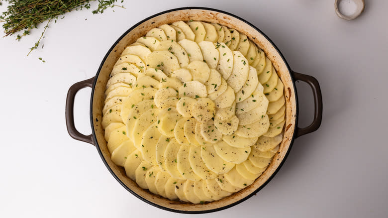 Lancashire hotpot before cooking