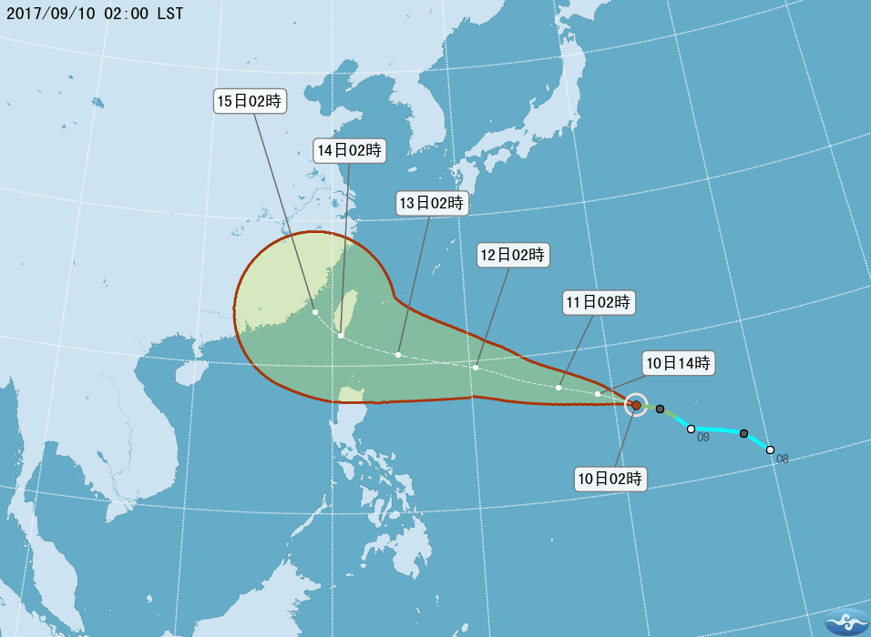 (取自中央氣象局網站)