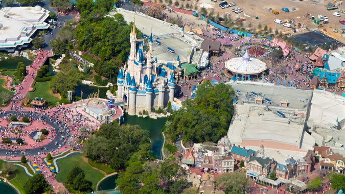 Aerial view of Magic Kingdom in Walt Disney World