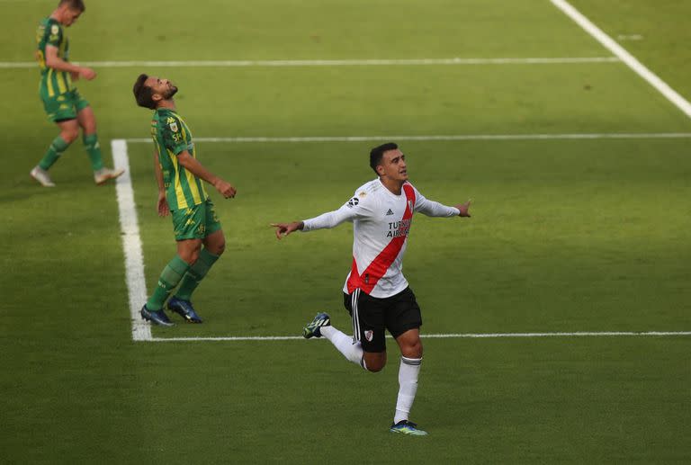 Matías Suárez, un "refuerzo" que River recuperó en la goleada ante Aldosivi