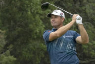 Padraig Harrington, Ireland, tees off on the twelth hole during the first round of the Valero Texas Open golf tournament, Thursday, March 30, 2023, in San Antonio. (AP Photo/Rodolfo Gonzalez )