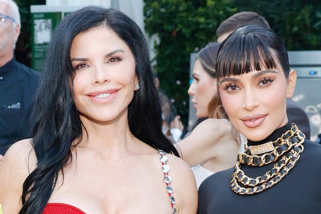 <p>Stefanie Keenan/Getty</p> Lauren Sánchez and Kim Kardashian in August 2023