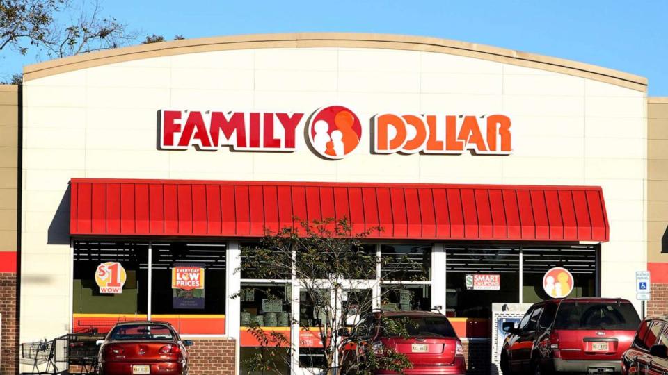 PHOTO: The Family Dollar logo is centered above one of its variety stores in Canton, Miss., on Nov. 12, 2020. (Rogelio V. Solis/AP)