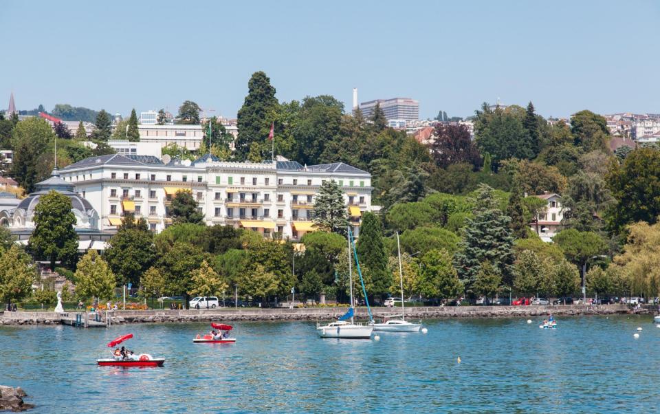 Get they royal treatment at Beau-Rivage Palace on Lake Geneva