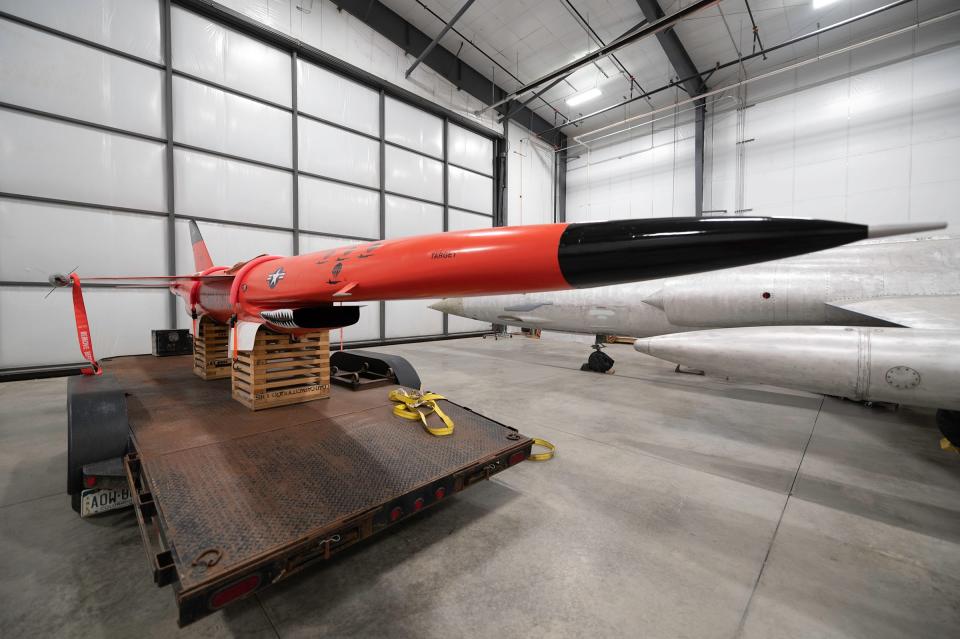 A Ryan BQM-34F Firebee II target drone is one of the restoration projects of aircraft currently ongoing at the Pueblo Weisbrod Aircraft Museum.
