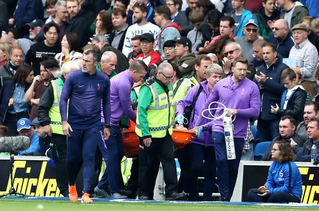 Hugo Lloris suffered a dislocated elbow in the defeat at Brighton in October