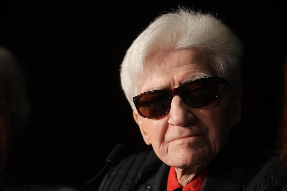 FILE - In this May 21, 2012 file photo, director Alain Resnais listens during a press conference for You Havent Seen Anything Yet at the 65th international film festival, in Cannes, southern France. Seminal filmmaker Alain Resnais, whose inventiveness in film made him among the world's cinema greats, has died Saturday March 1, 2014. He was 91. (AP Photo/Joel Ryan, File)