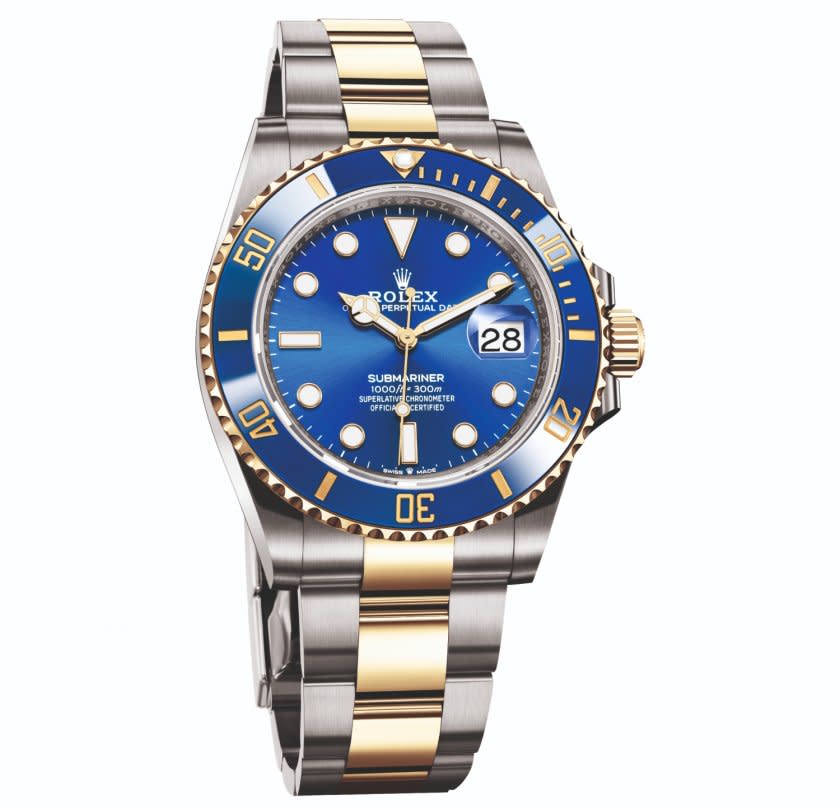 Rolex Submariner Date藍圈藍面黃金鋼