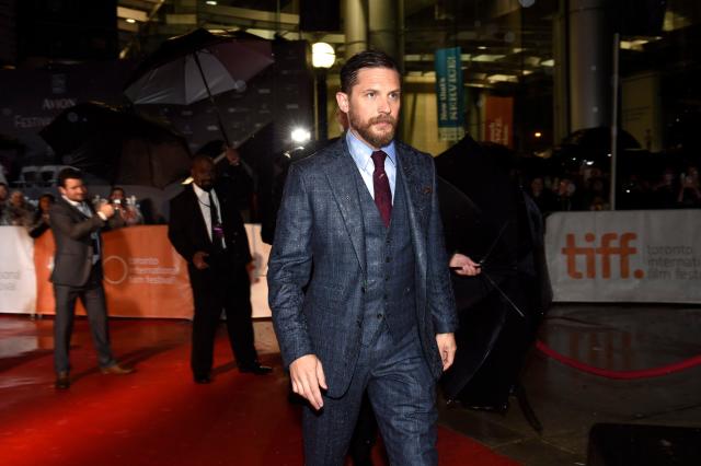 Tom Hardy arrives at the gala for the film 