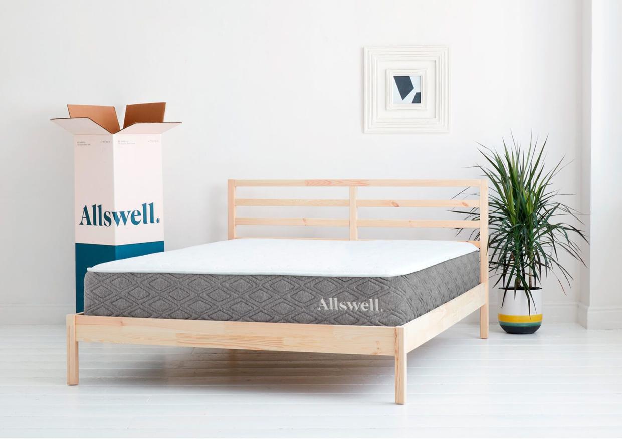 <p><a href="https://go.redirectingat.com?id=74968X1596630&url=https%3A%2F%2Fallswellhome.com%2Fcollections%2Fmattresses%2Fproducts%2Fluxe-classic-firmer-hybrid-mattress&sref=https%3A%2F%2F" rel="nofollow noopener" target="_blank" data-ylk="slk:Shop Now;elm:context_link;itc:0;sec:content-canvas" class="link rapid-noclick-resp">Shop Now</a></p><p>Luxe Hybrid</p><p>$377.00</p><p>allswellhome.com</p>