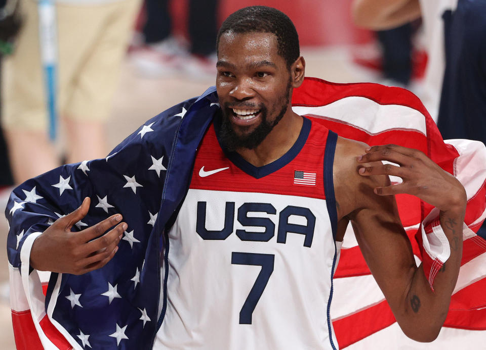 Kevin Durant and Team USA men's basketball earned the right to talk their smack. (Ezra Shaw/Getty Images)