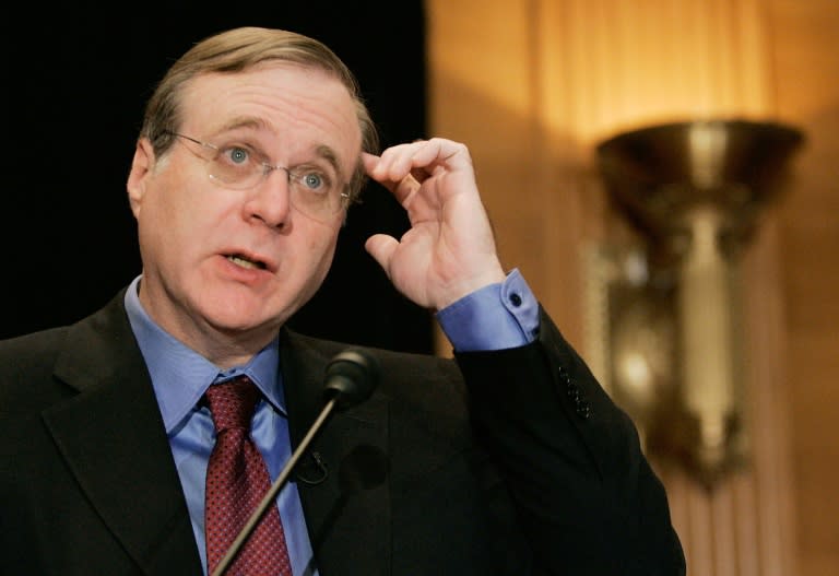 Paul Allen is seen during a 2006 event at the US Capitol in Washington where he spoke about the completion of the Allen Brain Atlas, a neuroscience initiative