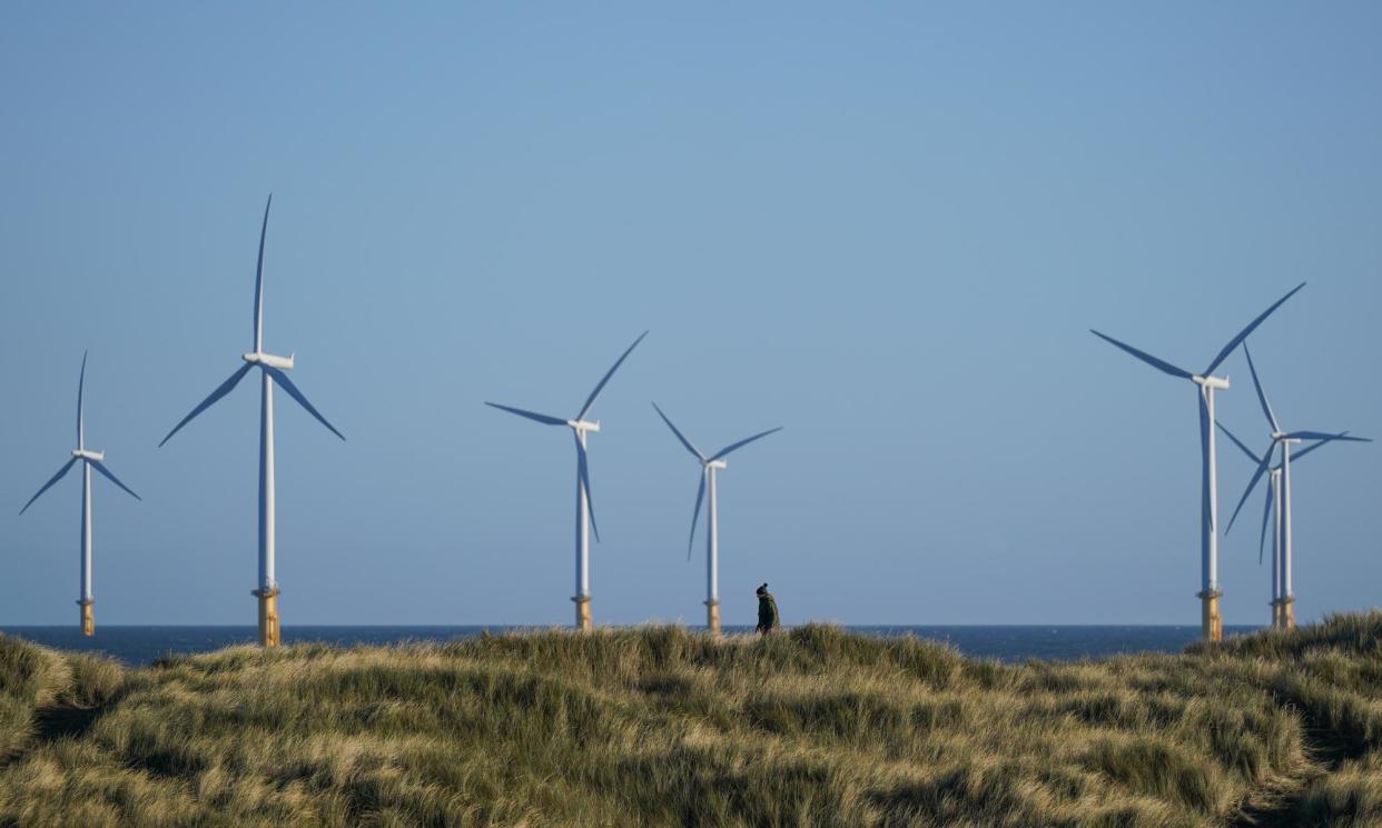 <span>GB Energy would work as a state-owned investment vehicle and company to help build low-carbon infrastructure such as windfarms.</span><span>Photograph: Ian Forsyth/Getty Images</span>