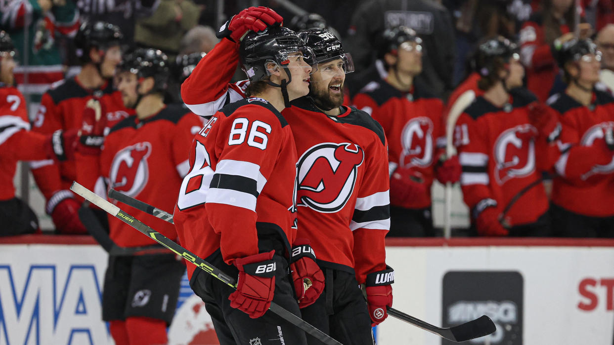 Devils superstar Jack Hughes is blossoming before our eyes. (Getty)
