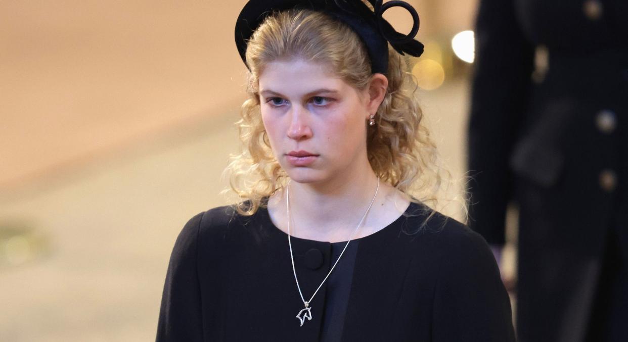 Lady Louise Windsor wore a horse necklace as tribute to the Queen.