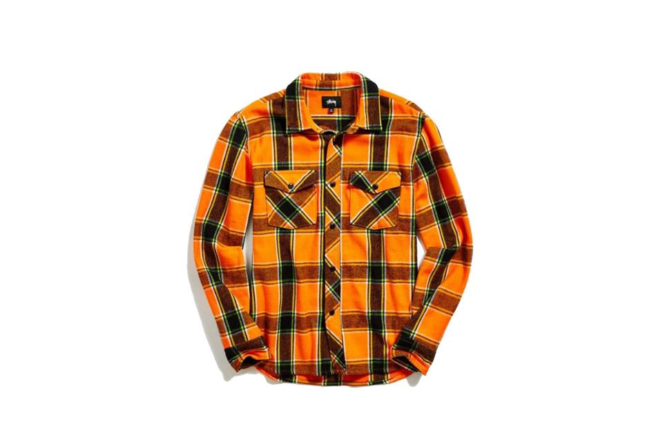 Stussy "Ace" plaid flannel button-down shirt (was $95, 30% off at checkout)