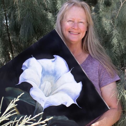 Joshua Tree-based artist Marcia Geiger has received awards at the Palm Springs Arts Council Exhibition, The Joshua Tree National Park Exhibition, and many more.